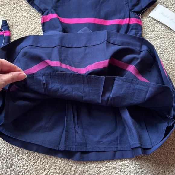 NWT Ralph Lauren french navy dress with hot pink stripes | 9 months - Picture 7 of 10